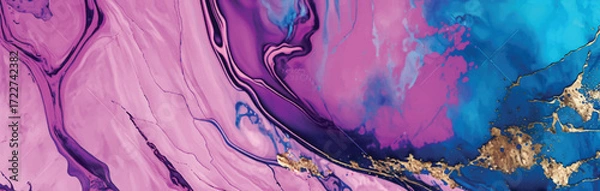 Fototapeta Multicolor brushed marbled surface. Abstract colorful illustration. Texture of marble. Vector illustration.	