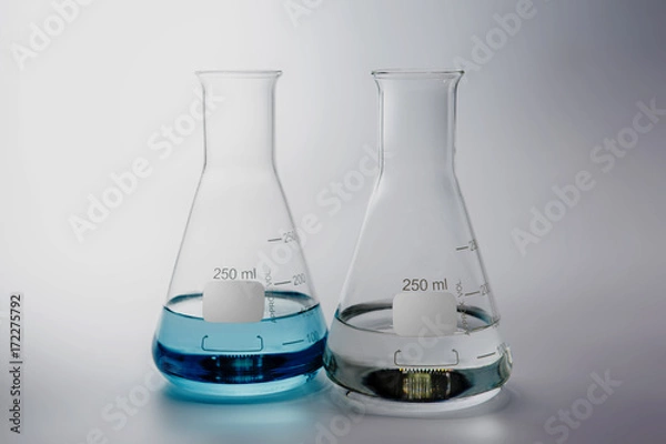 Fototapeta Science and medical glassware and test tube, Chemical laboratory