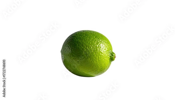Obraz Isolated lime, vibrant green, smooth skin, slightly textured, dark background