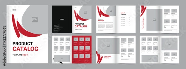 Fototapeta Creative Multipuposeproduct catalog design layout, print catalogue.eps