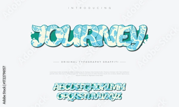 Obraz Cloud Inspired Graffiti Style Typography for Urban Art