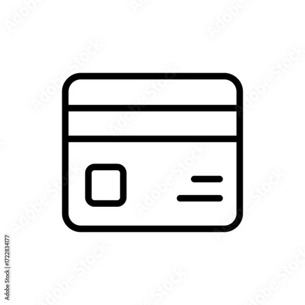 Fototapeta Credit card icon symbol for apps and websites. Credit card payment sign and symbol