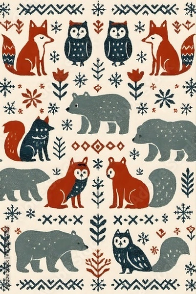 Fototapeta set of animals