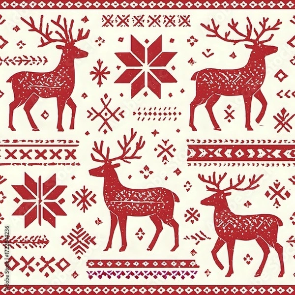 Obraz christmas seamless pattern