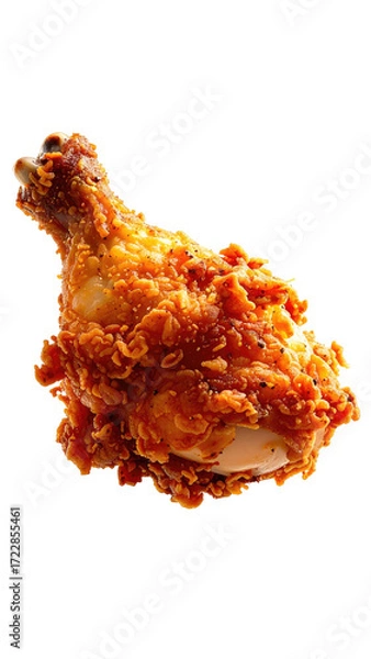 Obraz Crispy fried chicken drumstick, close-up (4)