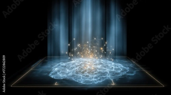 Fototapeta Abstract digital platform display