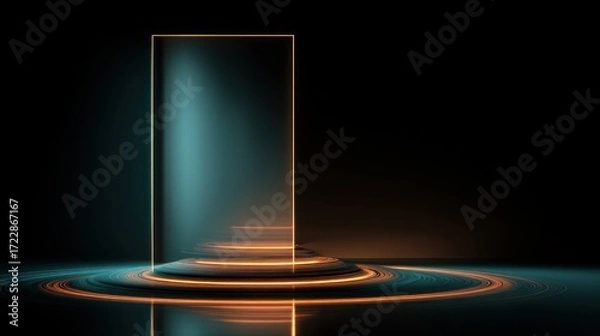 Fototapeta Abstract technological stage design