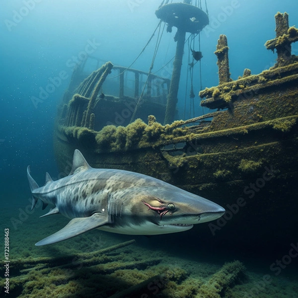Fototapeta Did you know?
Greenland sharks can live up to 400 years 
That makes them the longest-living vertebrates on Earth! 
Talk about ocean wisdom! 
