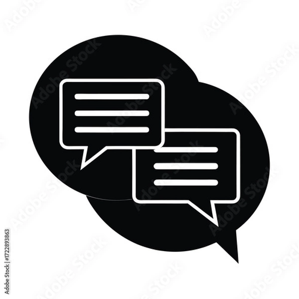 Obraz Colorful Online Chat Bubbles Background Icon