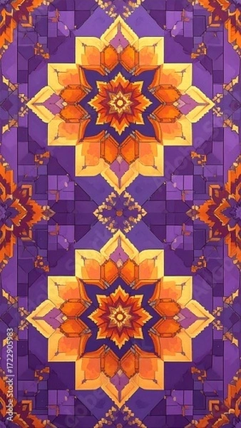 Obraz Symmetrical floral pattern