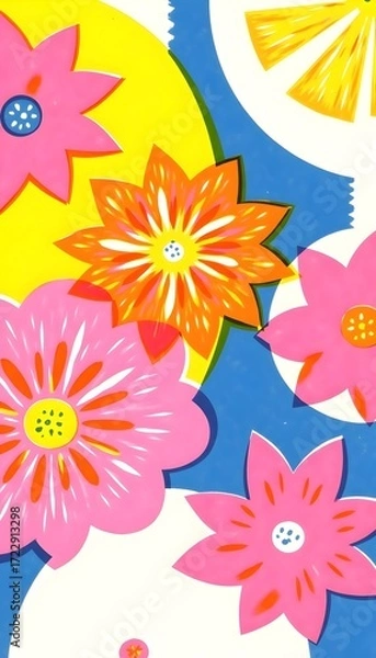 Obraz Elegant abstract floral pattern in soft tones for modern design