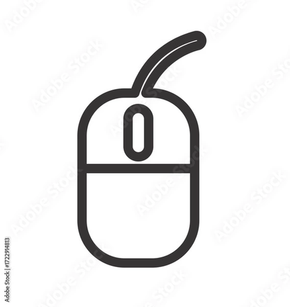Fototapeta Mouse icon illustration white background vector image