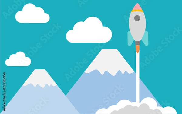 Fototapeta 新規事業を始めるイラスト