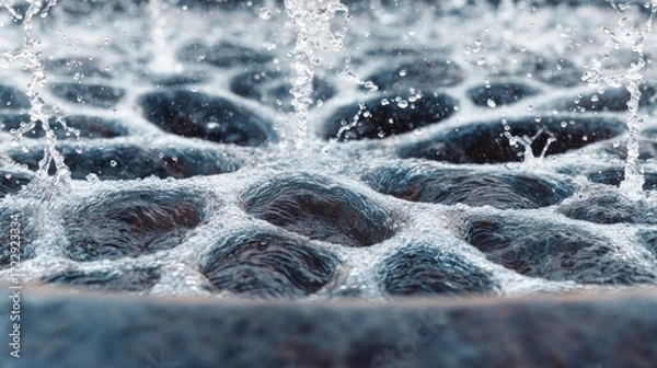 Fototapeta Water splashing pattern in fountain