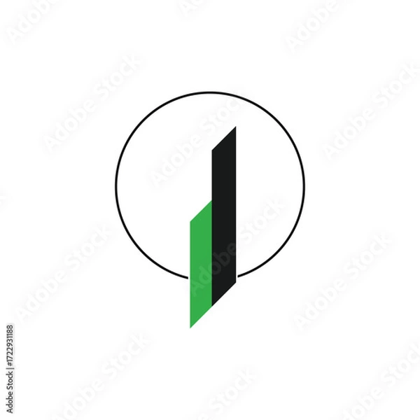 Obraz green arrow icon