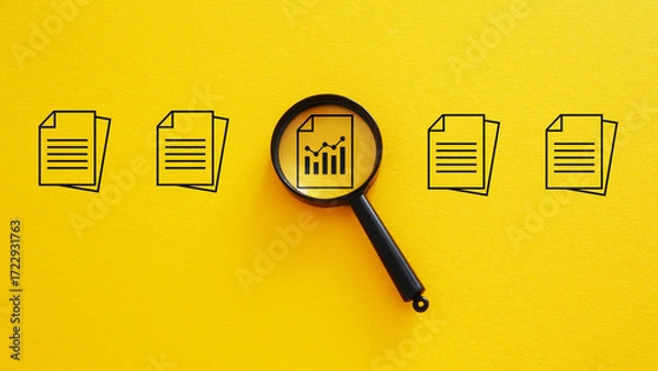 Fototapeta Business financial audit report concept. Internal audit