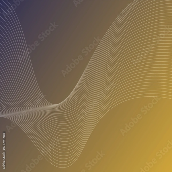 Fototapeta Colorful Smooth Wave Lines Backdrop Design