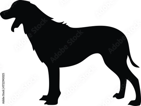 Fototapeta Elegant silhouette of a majestic dog, a symbol of loyalty and companionship, perfect for pet-related designs and branding with a clean modern look
