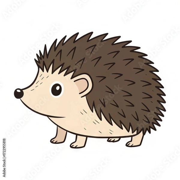 Obraz hedgehog simple line isolated