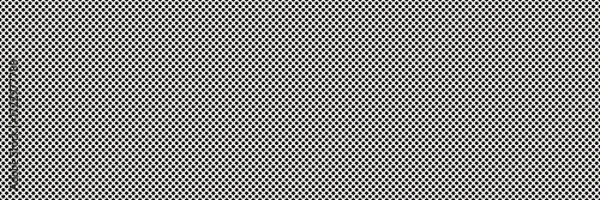 Obraz Silver perforated with round holes speaker mesh seamless bg with black backdrop. Tin metal radiator background. Car air circulation protection. Vector illustration