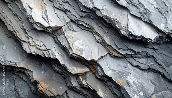 Obraz Close-up layered rock face