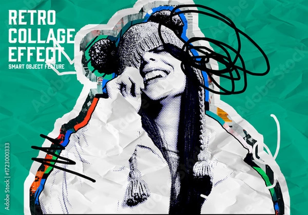 Fototapeta Retro Collage Effect