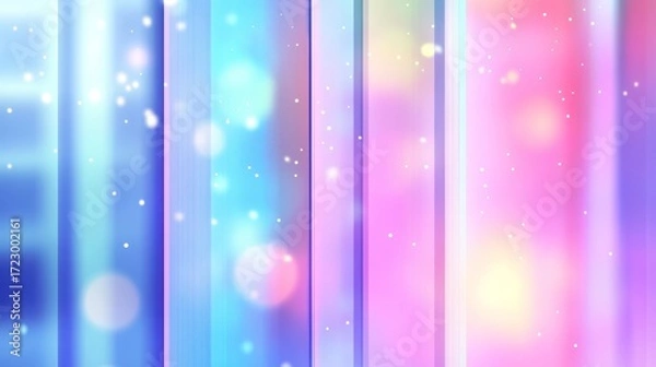 Fototapeta Gradient light streaks with bokeh effects, soft pastel colors, creates a dreamy aesthetic