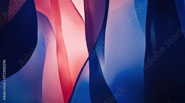 Fototapeta Abstract background featuring dynamic curves and a vibrant color palette