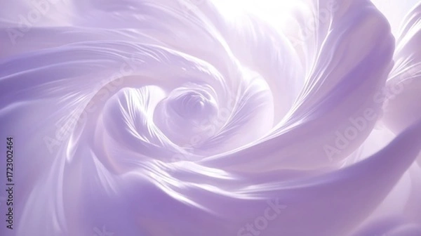 Fototapeta Ethereal Lavender Abstract Silk Fabric Waves Background Texture