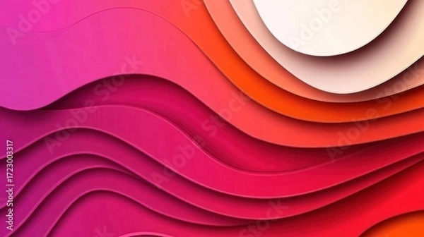 Fototapeta Vibrant Gradient Layers, A Modern Abstract Background Design