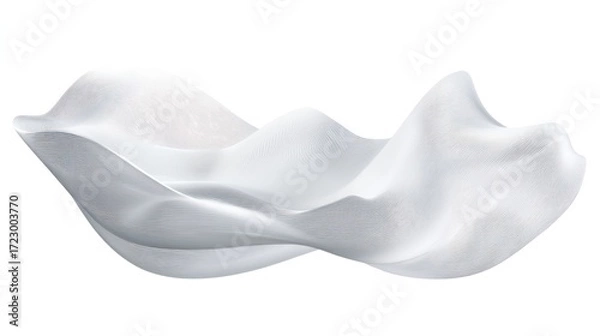 Fototapeta Elegant white wave design with a smooth and flowing form for backgrounds