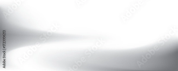 Fototapeta Abstract white and gray gradient background with dot pattern, halftone effect. Vector illustration.