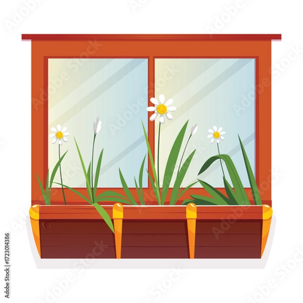 Obraz window with flowers