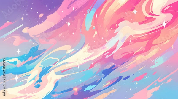 Fototapeta flat vector abstract colorful background