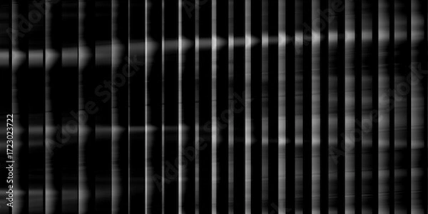 Fototapeta Black and Gray Wavy Vertical Lines Background – Glowing Stripe Pattern