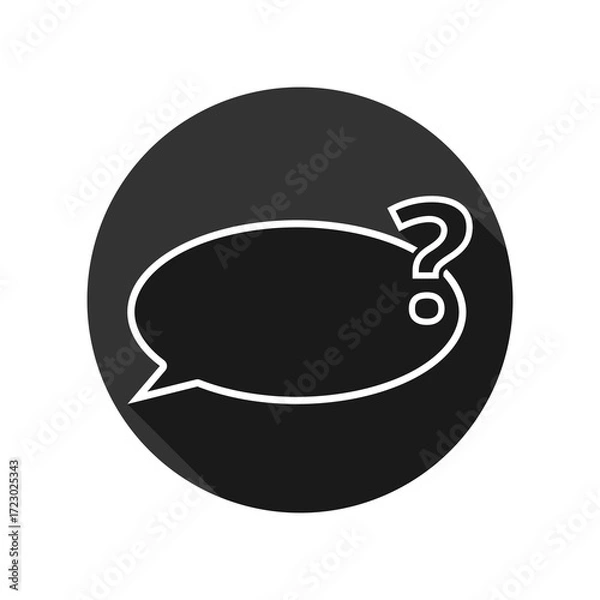 Obraz  Question and solutions icon isolated on transparent background