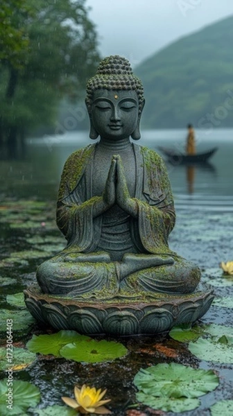Fototapeta Buddha Statue in a Pond
