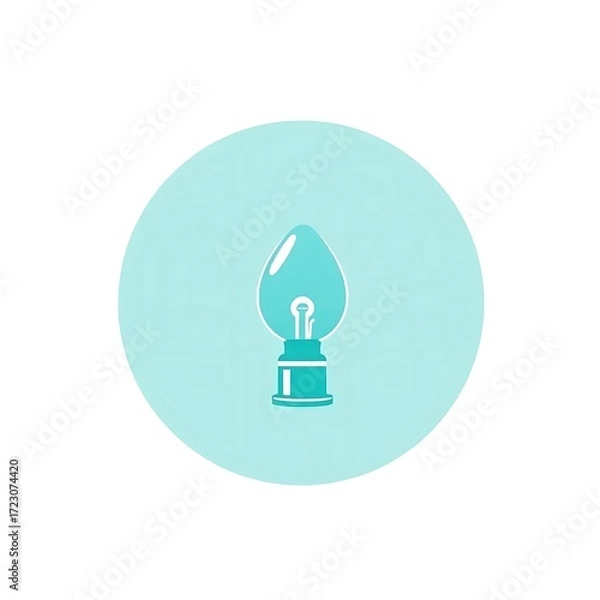 Fototapeta Lightbulb idea innovation inspiration creativity energy solution electric bulb design icon