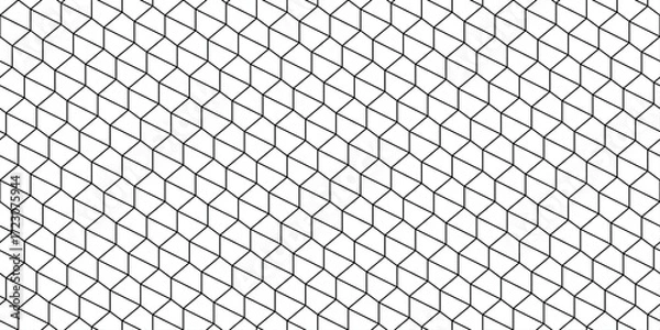 Obraz Seamless isometric cube pattern. Geometric 3D block optical illusion design with repeating cubes, ideal for wallpaper, fabric, wrapping, packaging, digital graphics, and modern background.