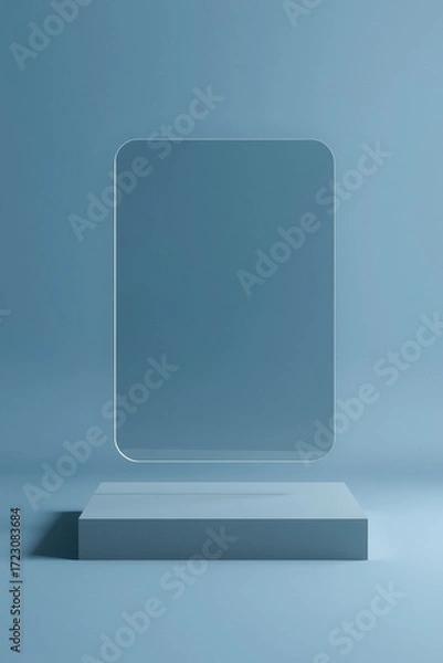 Fototapeta Modern Minimalist Display with Transparent Object