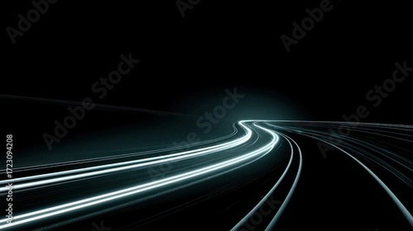 Fototapeta Abstract light trails