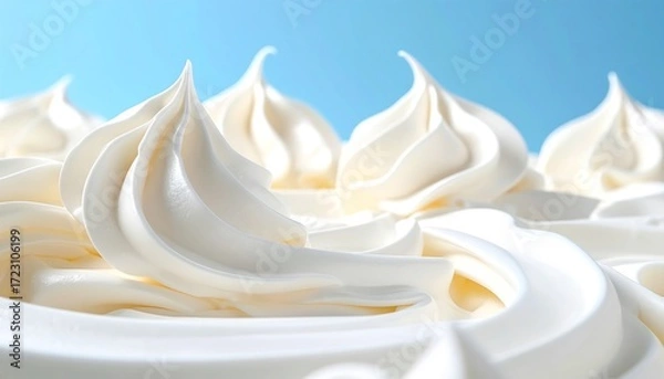 Obraz Close-up of whipped cream swirls