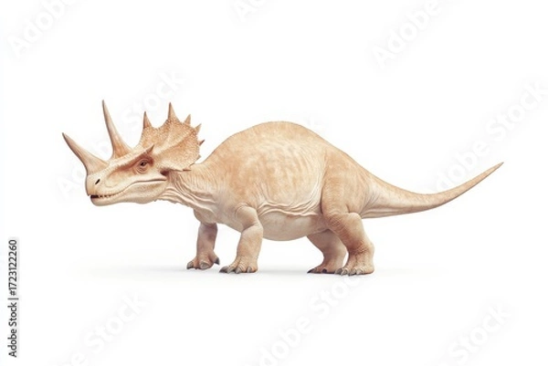 Fototapeta Realistic depiction of styracosaurus dinosaur for educational and design use