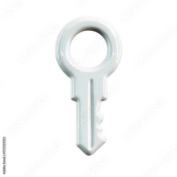 Obraz Simple, stylized, white key graphic