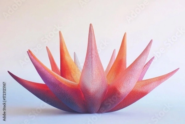 Fototapeta Vibrant marine life concept with colorful sea creature in detailed design for art and display