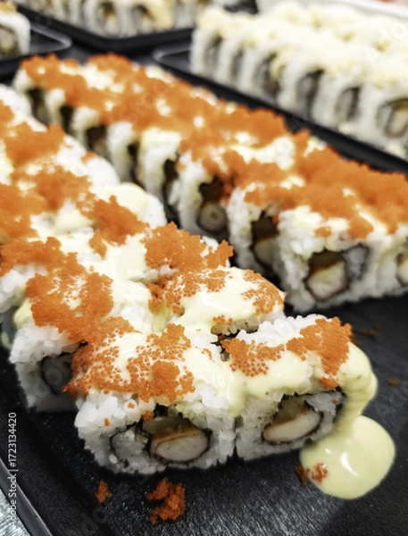 Obraz Sushi with Japanese flavors