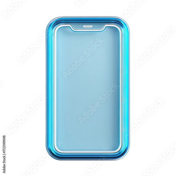Obraz Clear phone case with light blue screen