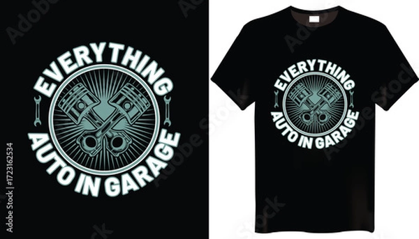 Fototapeta Everything Auto T-Shirts Design
