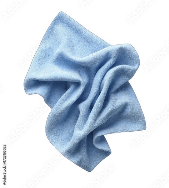 Obraz Light-blue fabric draped, top view