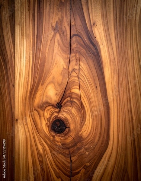 Obraz Close-up of wood grain with knot
